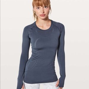 Lululemon swiftly tech slate blue long sleeve